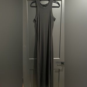 Ribbed halter tank dress